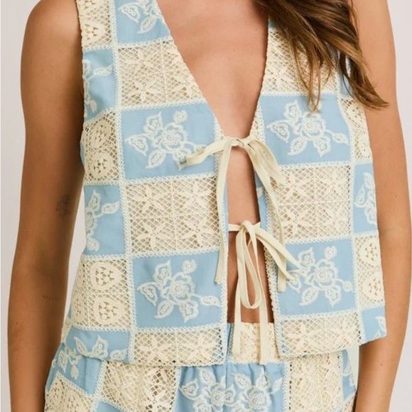 Crochet Patterned Two-Piece Set - Picture 2 of 4